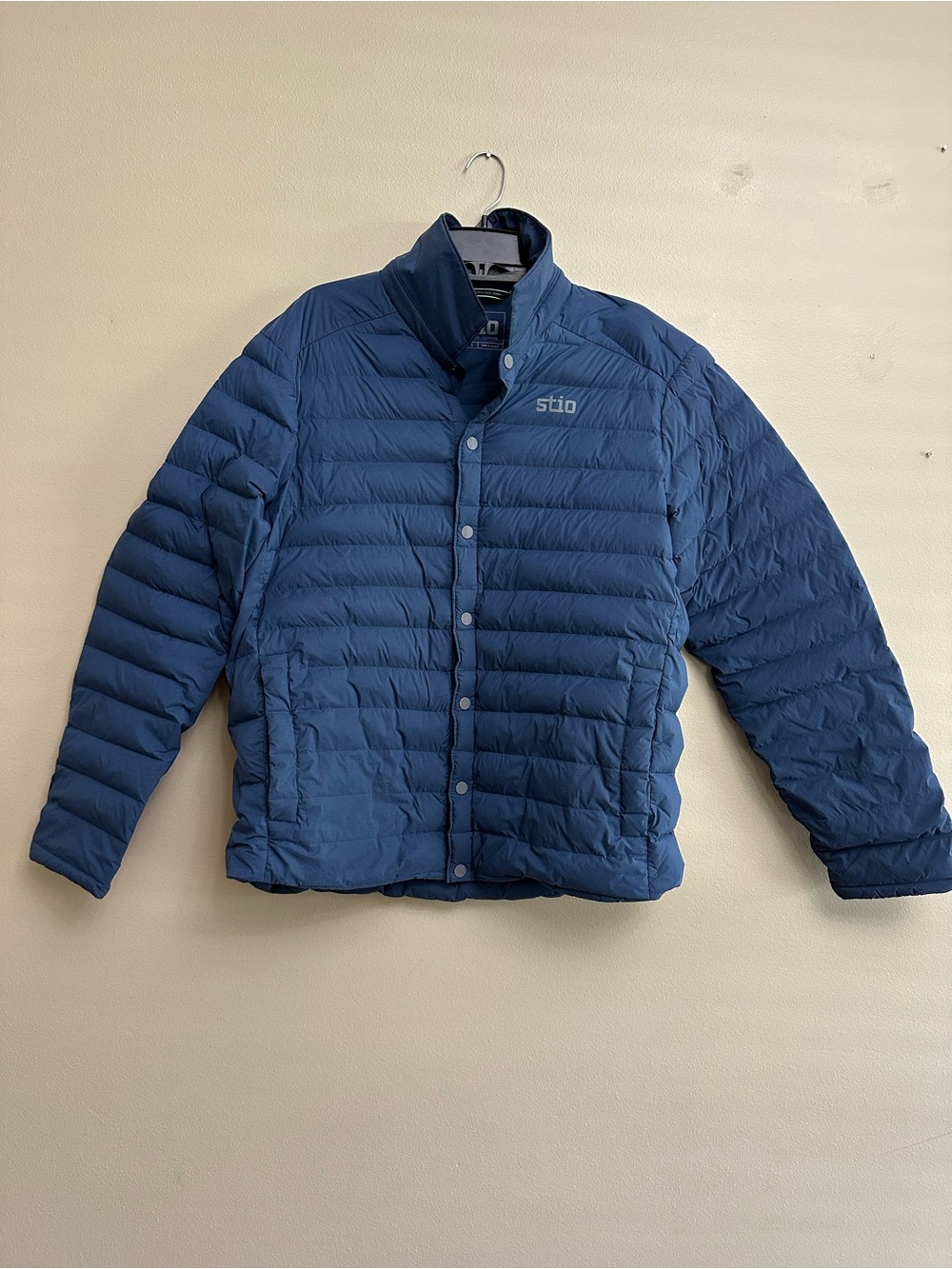 Stio Men's Slate Blue Puffy Shirt Quilted Puffer Jacket